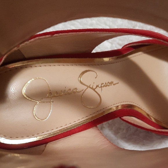 Jessica Simpson Strappy Red Heels - Picture 2 of 8